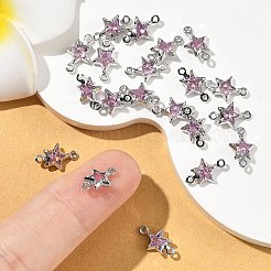 Sternverbinder-Anhänger aus Messing mit Zirkonia-Pavé&nbsp;XGRQ2O212-441B-P