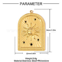 Pendentifs en acier inoxydable 304&nbsp;STAS-OY006-71G