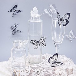 Décorations de papillons plastiques artificiels&nbsp;DJEW-PH0002-04