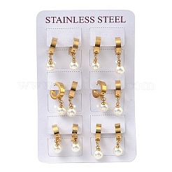 Pendientes de aro de acero inoxidable 201&nbsp;EJEW-D354-09G