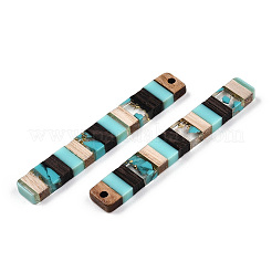 Grands pendentifs en résine translucide et bois de noyer&nbsp;RESI-TAC0017-47-A02-1