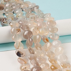 Fili di perle agata grigio naturale &nbsp;G-M403-C12-01