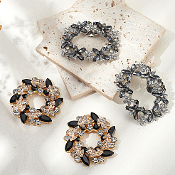 4 stücke 2 arten blume messing strass schuh dekorationen&nbsp;AJEW-GA0006-94A