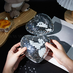Sfera riflettente a forma di cuore in vetro a specchio&nbsp;AJEW-WH0036-123A