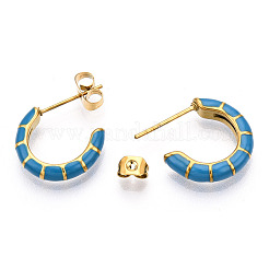 Aretes en forma de C con esmalte&nbsp;EJEW-N052-05A