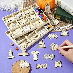 2 Sets 2 Stile DIY Holzanhänger&nbsp;WOOD-CJ0002-28