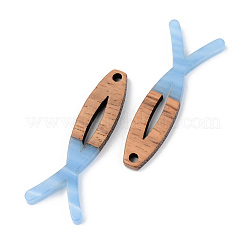 Colgantes de resina opaca y madera de nogal&nbsp;X-RESI-S389-019A-C01