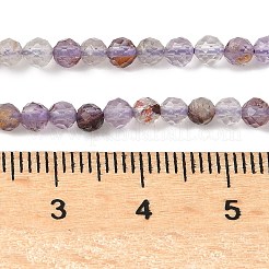 Natürliche violette Phantomquarz-Perlenstränge aus violettem Lodolith&nbsp;G-S385-01