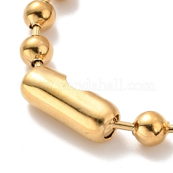 PVD-Vakuumbeschichtung 304 Edelstahl Kugelkette Halskette & Armband Set&nbsp;STAS-D181-01G-01C