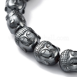 Ematite perline braccialetti elastici sintetici non magnetici&nbsp;BJEW-H589-01H