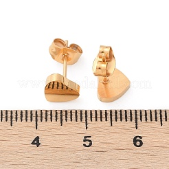 Orecchini a bottone in acciaio inossidabile 304&nbsp;EJEW-Z089-08G