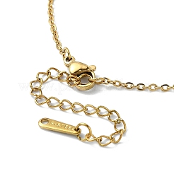 Halskette mit Herzanhänger aus goldenem Messing mit kubischem Zirkonia&nbsp;NJEW-JN04592