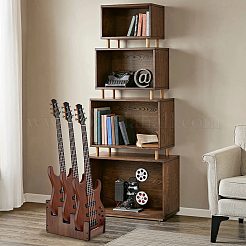 Soportes de madera contrachapada y hierro para correas de guitarra&nbsp;AJEW-WH0609-755