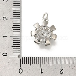 Rack-Plattierung aus Messing mit Mikropavé-Anhänger mit klarem Zirkonia&nbsp;KK-H485-14P