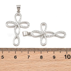 Pendentifs en laiton zircon cubique transparent&nbsp;CU-CBADC6C-04P