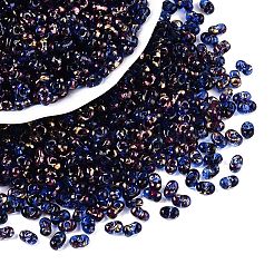 Perline di vetro dipinte a spruzzo picasso&nbsp;SEED-T006-04-9