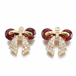 Pendentifs avec zircon cubiques à micro-pavés en laiton&nbsp;KK-Q277-065B-NF