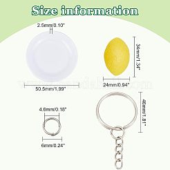Kit fai da te per realizzare portachiavi in imitazione di omurice&nbsp;DIY-OC0009-36