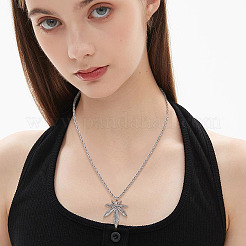 4 stücke 4 arten 304 edelstahl choker halsketten für frauen&nbsp;NJEW-TA0001-21