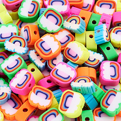 100pcs 5 Art handgemachte Polymer-Ton-Perlen&nbsp;FIND-FW0001-33