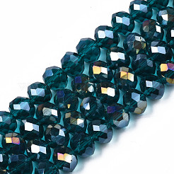 Chapelets de perles en verre électroplaqué&nbsp;EGLA-A034-T10mm-B25