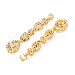 Pendentifs en laiton zircon cubique transparent&nbsp;CU-CBADD64-05G