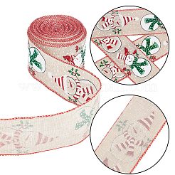 Bedrucktes Wickelband aus Polyester-Leinenimitat&nbsp;OCOR-WH0077-53