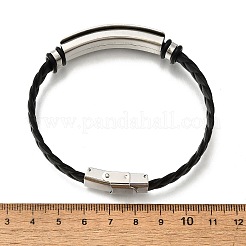 Braccialetti intrecciati similpelle cavo&nbsp;BJEW-B126-01P