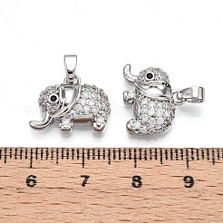 Colgante micropavé cubic zirconia de latón&nbsp;KK-T070-64P