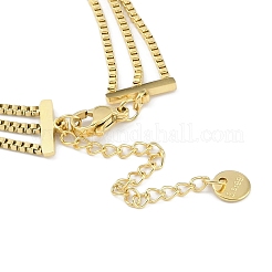 304 Edelstahl 3-Strang-Boxkette Schmetterlingsgliederarmbänder für Damen&nbsp;BJEW-C071-01G