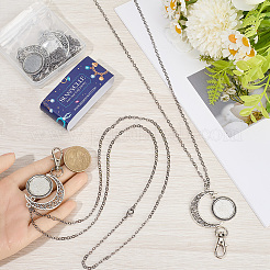 Carrete de credencial retráctil de latón con cadenas&nbsp;NJEW-SC00001
