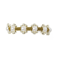 Braccialetti di perline intrecciate in perle sintetiche non magnetiche in ematite sintetica e placcata in plastica per donna&nbsp;BJEW-JB12918