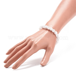 Bracelet extensible en perles rondes avec pierres précieuses naturelles et quartz synthétique craquelé pour femme&nbsp;BJEW-JB08528