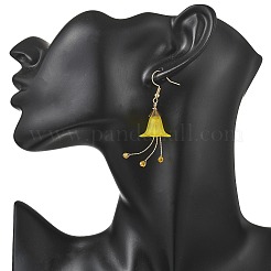 Pendientes colgantes de flores de vidrio y acrílico&nbsp;EJEW-JE06764