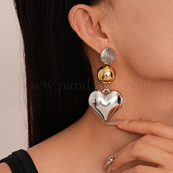 Pendientes colgantes de acrílico con forma de corazón&nbsp;FS-WGAB050-01