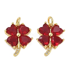 Micro pavé di zirconi in ottone con pendenti in vetro&nbsp;CU-CBA6E4E-11G