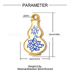Pendentifs en acier inoxydable 304 imprimé avec émail&nbsp;SA-OY002-98G