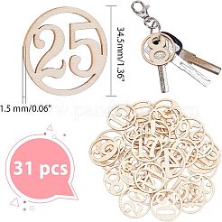 Puce numérique creuse en bois&nbsp;WOOD-WH0027-13