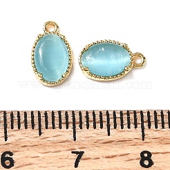 Ciondoli ovali in ottone&nbsp;KK-D024-01A-G