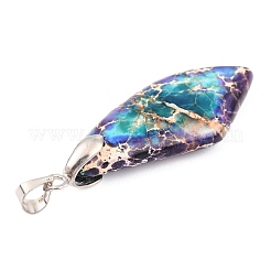 Pendenti con perline di diaspro imperiale naturale&nbsp;G-H250-07C-P