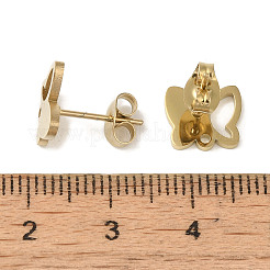 Placcatura ionica (ip) 304 acciaio inossidabile orecchini a perno&nbsp;STAS-I206-58G