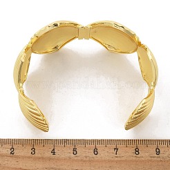 Messing Armreifen mit offener Manschette für Damen&nbsp;BJEW-M091-02G