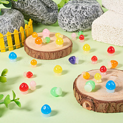 30 Stück 2 Stile leuchtendes Harz-Pilz-Ornament&nbsp;RESI-TA0004-04A