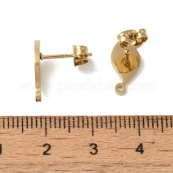Boucles d'oreilles à tige en acier inoxydable 304 avec placage ionique (IP)&nbsp;STAS-I206-25G