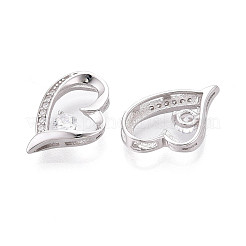 925 Sterlingsilber-Mikropavé-Anhänger mit klaren kubischen Zirkonia&nbsp;STER-T008-81B-P