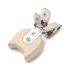Clips para tarjetas de identificación de hierro con animales de madera.&nbsp;JEWB-BR00127-03
