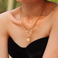 Collana con ciondolo a forma di pulcino in conchiglia naturale&nbsp;WG5B76B-01