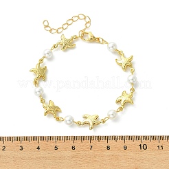 Bracelet à maillons en acier inoxydable 304 et perles de nacre (4 pièce) pour femme&nbsp;BJEW-JB13815