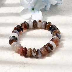 Pulseras elásticas de cuentas de ágata natural para mujeres y hombres.&nbsp;G-P614-07