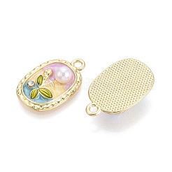 Anhänger aus Strass-Emaille mit Gestellbeschichtung&nbsp;ENAM-N065-10KCG